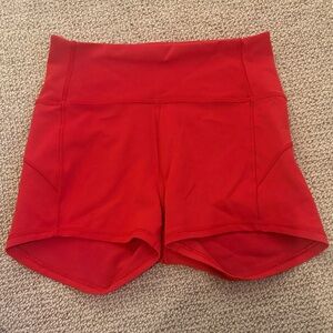 Lululemon red booty shorts